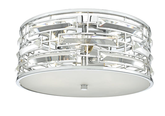 Kingston Polished Chrome and Crystal Flush - ID 6986