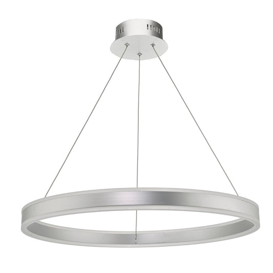 LEN Kingston Satin Silver Up+downlight LED Ring Pendant ID 8947