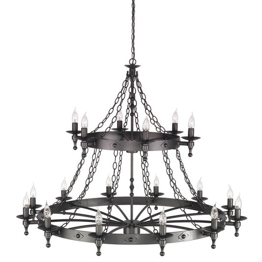 Warwick 18 Light Chandelier Graphite - London Lighting - 1