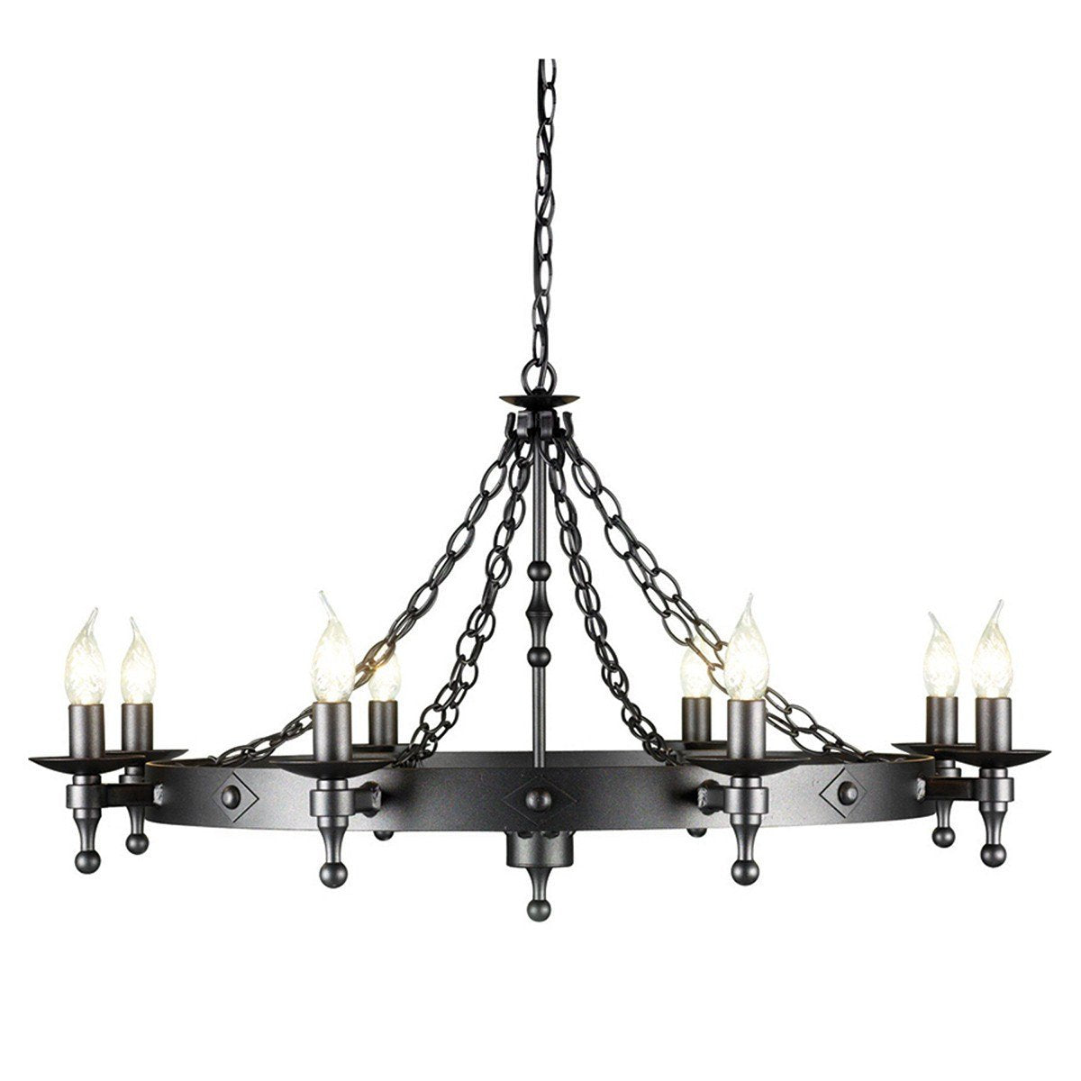 Warwick 8 Light Chandelier Graphite - London Lighting - 1